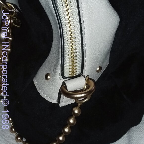 Pre-Owned Juicy Couture Black Velour Creme Styled Vintage HandBag - Picture 4 of 12